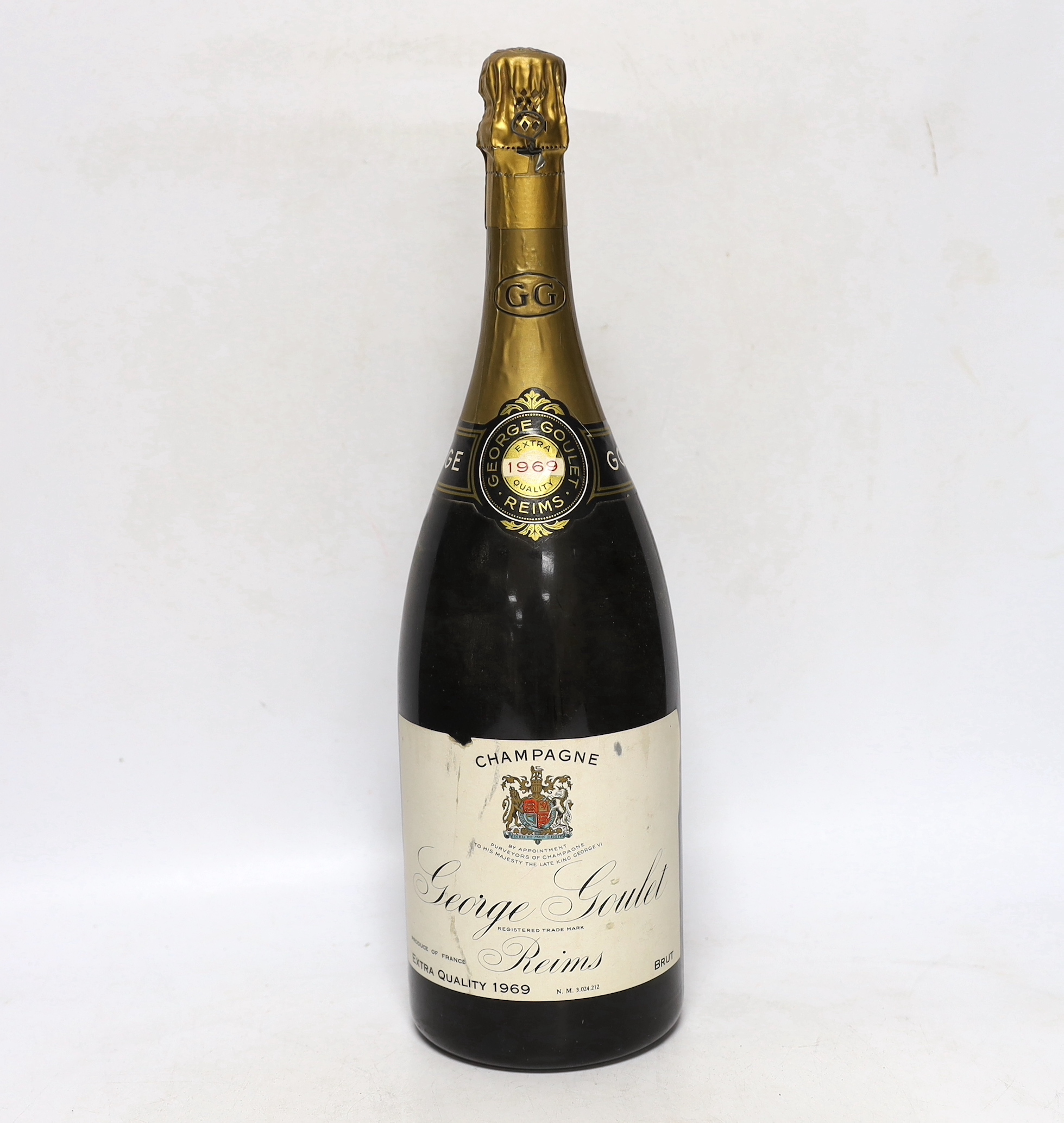 A bottle of George Goulet Reims 1969 champagne